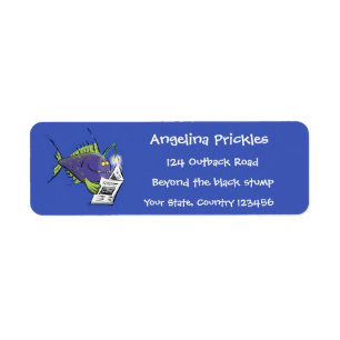 Funny angler fish cartoon