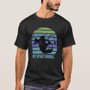 Funny Angler Fish My Spirit Animal Sarcastic Retro T-Shirt