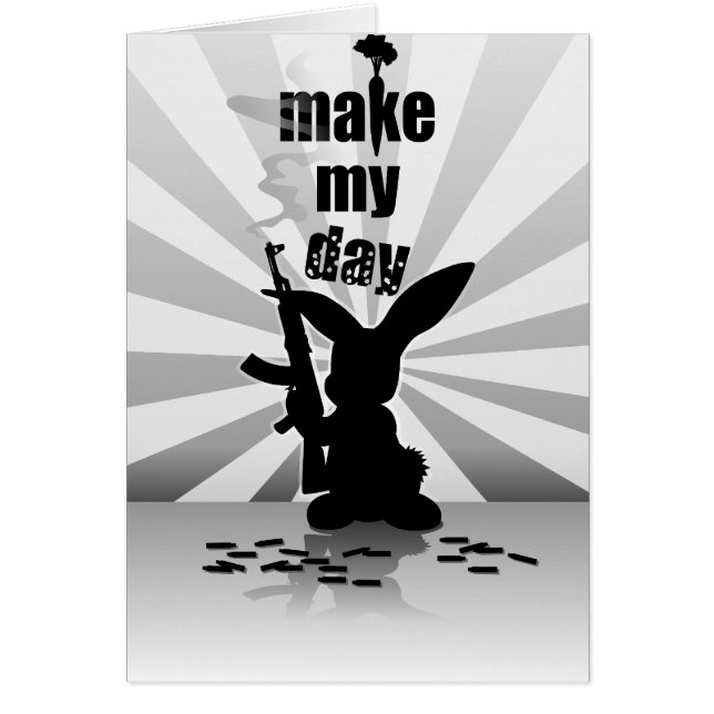 Funny angry armed rabbit (Front)