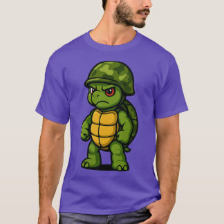 Funny Angry Armyurtle Soldier retro T-Shirt