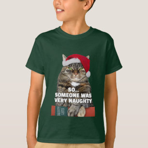Funny angry cat Christmas T-Shirt