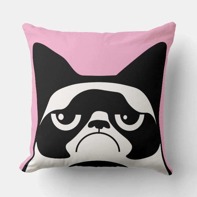 Funny Angry Cat Cushion (Front)