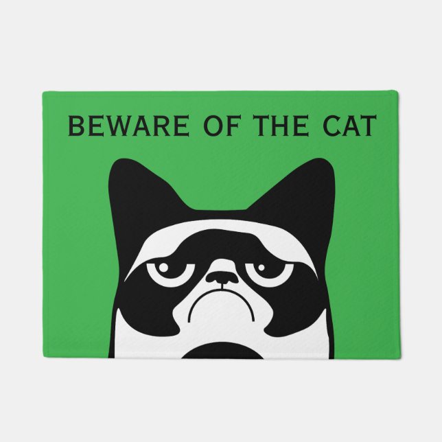 Funny Angry Cat Doormat (Front)