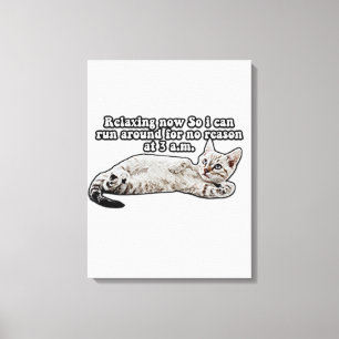Funny angry cat meme for cat owners & lovers canvas print