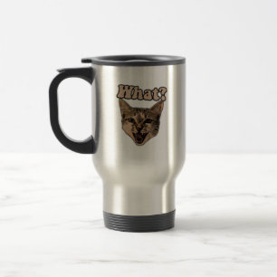 Funny angry cat meme for cat persons & cat lovers travel mug