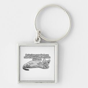 Funny angry cat meme for kitten persons &cat owner key ring