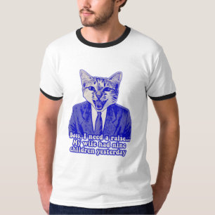Funny angry cat meme for kitty lovers T-Shirt