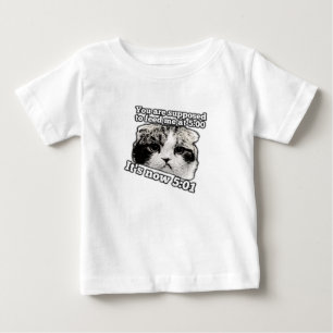 Funny angry cat meme for kitty owners baby T-Shirt