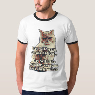 Funny angry cat meme for kitty persons &cat lovers T-Shirt
