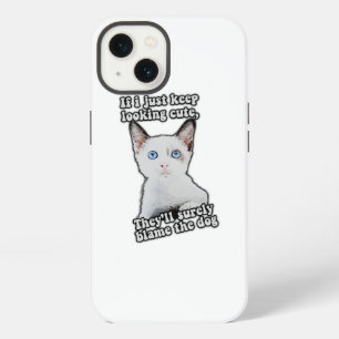 Funny angry cat meme for kitty persons &cat owners iPhone 13 case