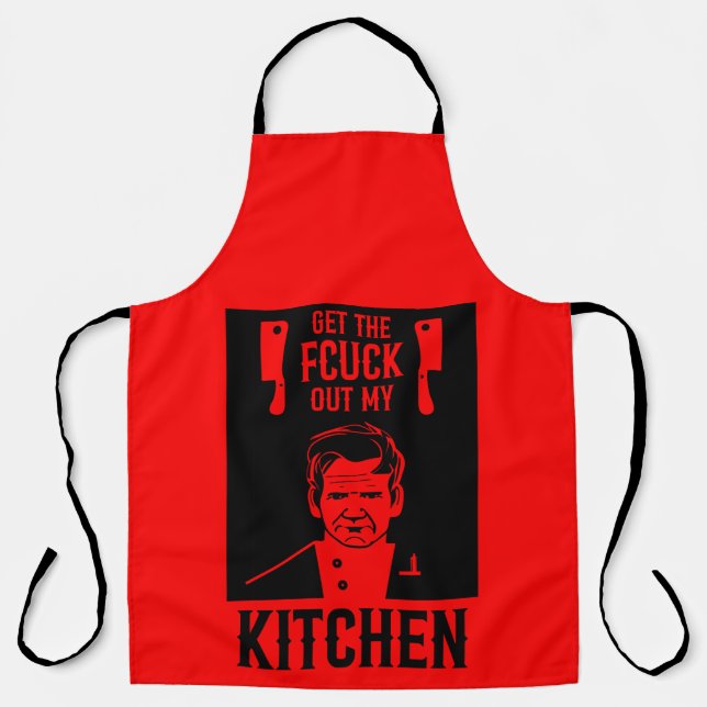 Funny Angry Chef Apron (Front)