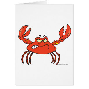 funny angry crabby red crab