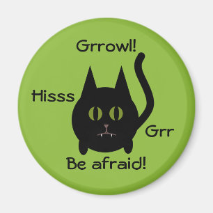 Funny angry Halloween cat Magnet