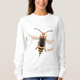 Funny angry hornet wasp cartoon illustration sweatshirt