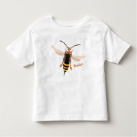 Funny angry hornet wasp cartoon illustration
