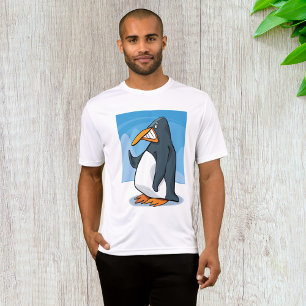 Funny Angry Penguin Cartoon Cool Waving T-Shirt