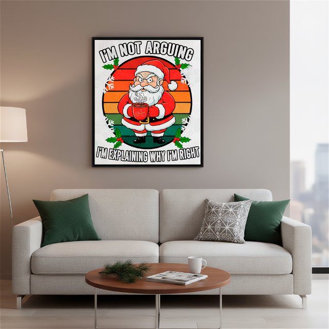 Funny Angry Santa Christmas Holiday Wall Art Décor (Creator Uploaded)