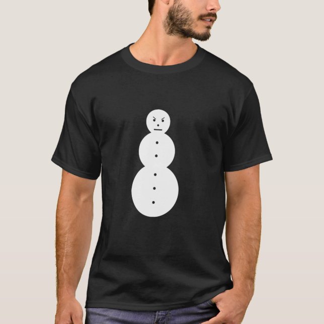 Funny Angry Snowman The Jeezy Snowman T-Shirt (Front)