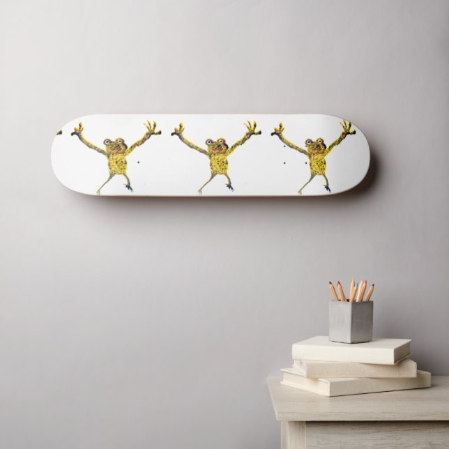Funny Animal Art Frogs Skateboard (Wall Art (Horz))
