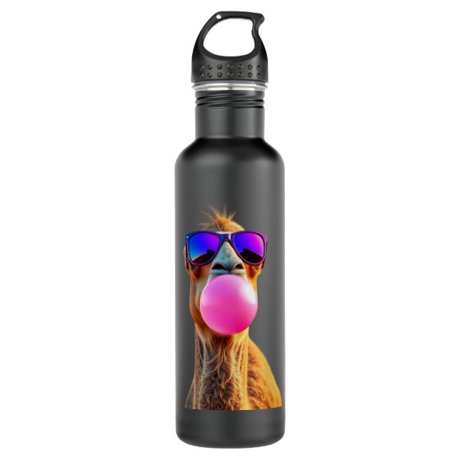 Funny animal art – perfect gift for animal lovers  710 ml water bottle (Front)