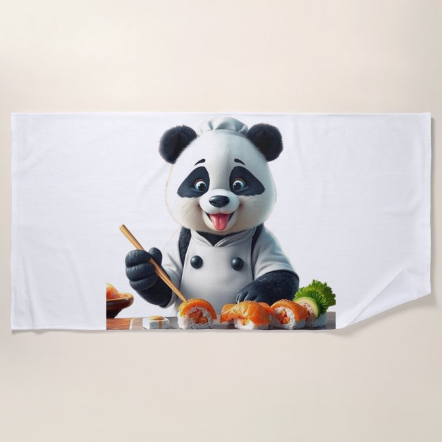Funny animal art – perfect gift for animal lovers  beach towel (Front)