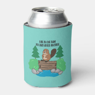 Funny Animal Busy Beaver Dam Project Can Cooler