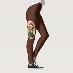 Funny Animal Christmas Favourites - Camel 1 Leggings