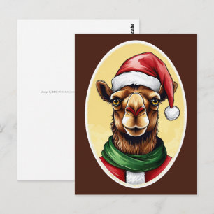 Funny Animal Christmas Favourites - Camel 1 Postcard