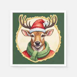 Funny Animal Christmas Favourites - Deer 2 Napkin