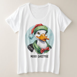 Funny Animal Christmas Favourites - Duck 2 Plus Size T-Shirt