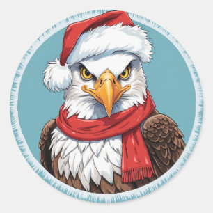 Funny Animal Christmas Favourites - Eagle 2 Classic Round Sticker