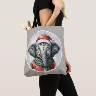 Funny Animal Christmas Favourites - Elephant 2 Tote Bag