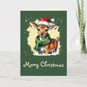 Funny Animal Christmas Favourites - Fawn 1 Card