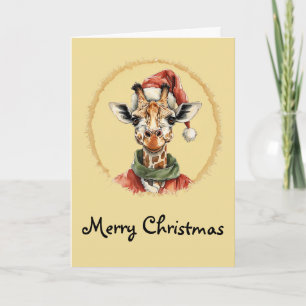 Funny Animal Christmas Favourites - Giraffe 1 Card