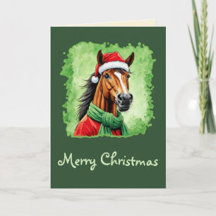 Funny Animal Christmas Favourites - Horse 6 Card
