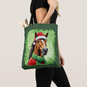 Funny Animal Christmas Favourites - Horse 6 Tote Bag