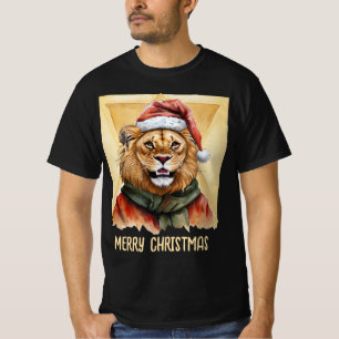 Funny Animal Christmas Favourites - Lion 1 T-Shirt