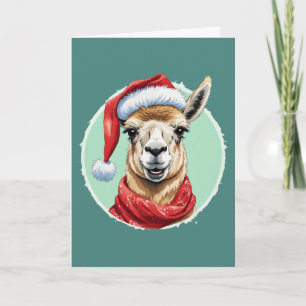 Funny Animal Christmas Favourites - Llama 1 Card