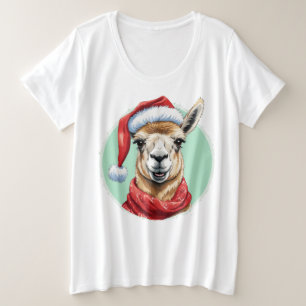 Funny Animal Christmas Favourites - Llama 1 Plus Size T-Shirt
