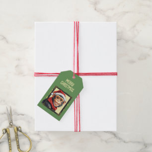Funny Animal Christmas Favourites - Monkey 2 Gift Tags