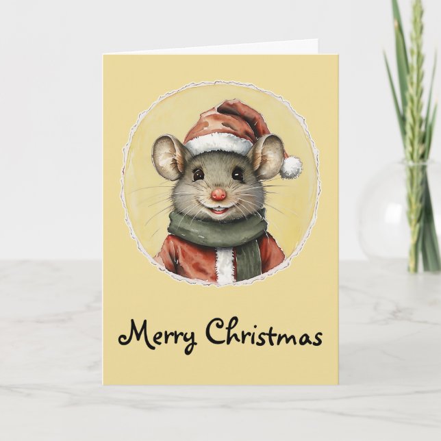 Funny Animal Christmas Favourites - Mouse 1 Card (Front)