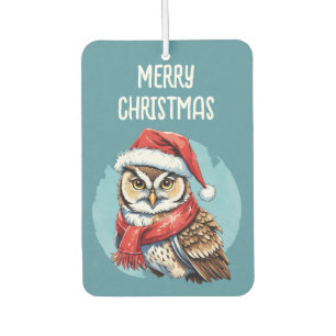 Funny Animal Christmas Favourites - Owl 1 Car Air Freshener