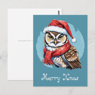 Funny Animal Christmas Favourites - Owl 1 Postcard