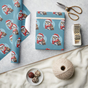 Funny Animal Christmas Favourites - Owl 1 Wrapping Paper