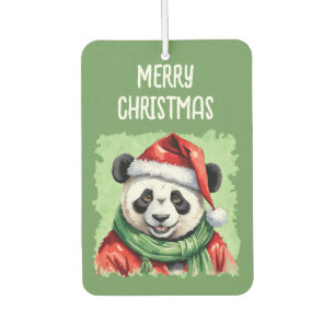 Funny Animal Christmas Favourites - Panda 1 Car Air Freshener