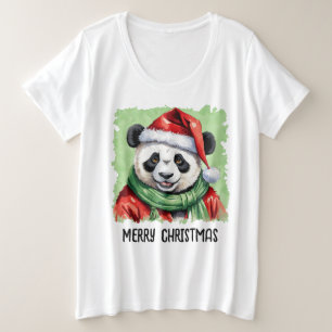 Funny Animal Christmas Favourites - Panda 1 Plus Size T-Shirt