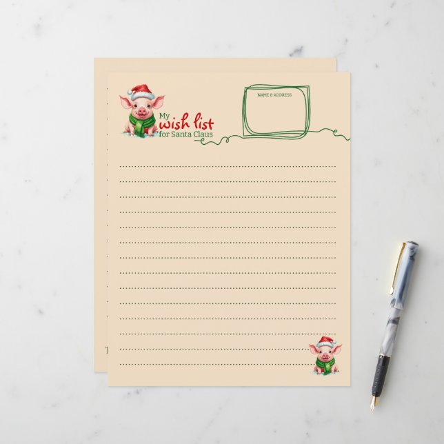 Funny Animal Christmas Favourites - Piglet 2 (Front/Back In Situ)