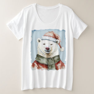 Funny Animal Christmas Favourites - Polar Bear 1 Plus Size T-Shirt