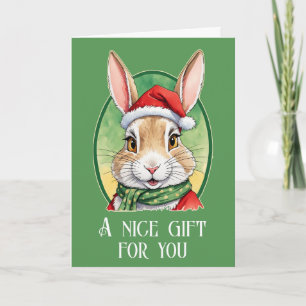 Funny Animal Christmas Favourites - Rabbit 5 Card