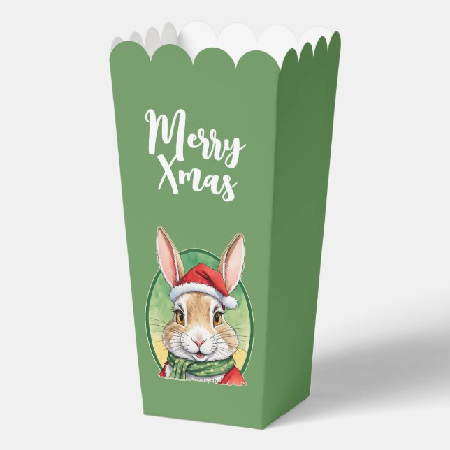 Funny Animal Christmas Favourites - Rabbit 5 Favour Box (Back)